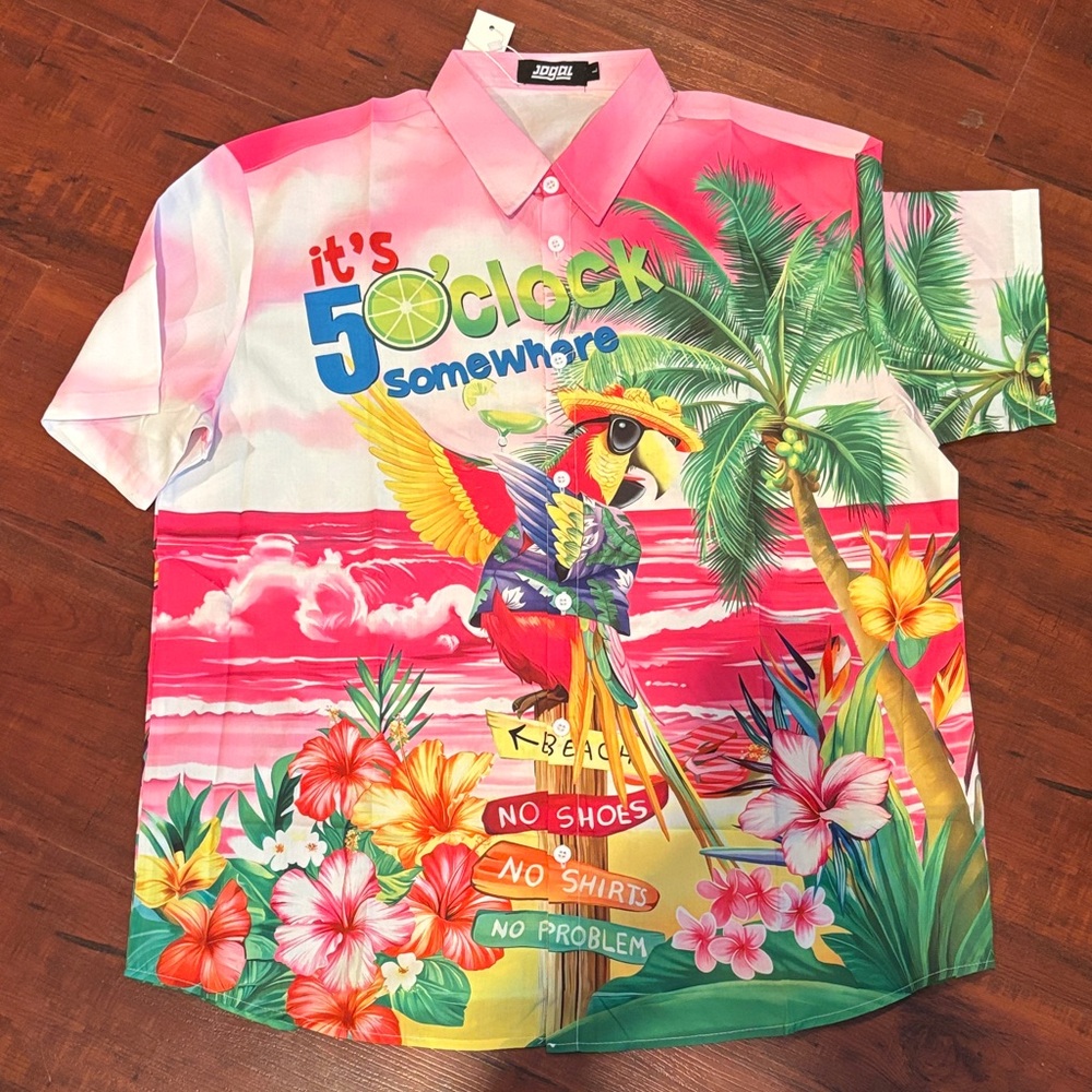 Colorful Parrot Hawaiian Shirt